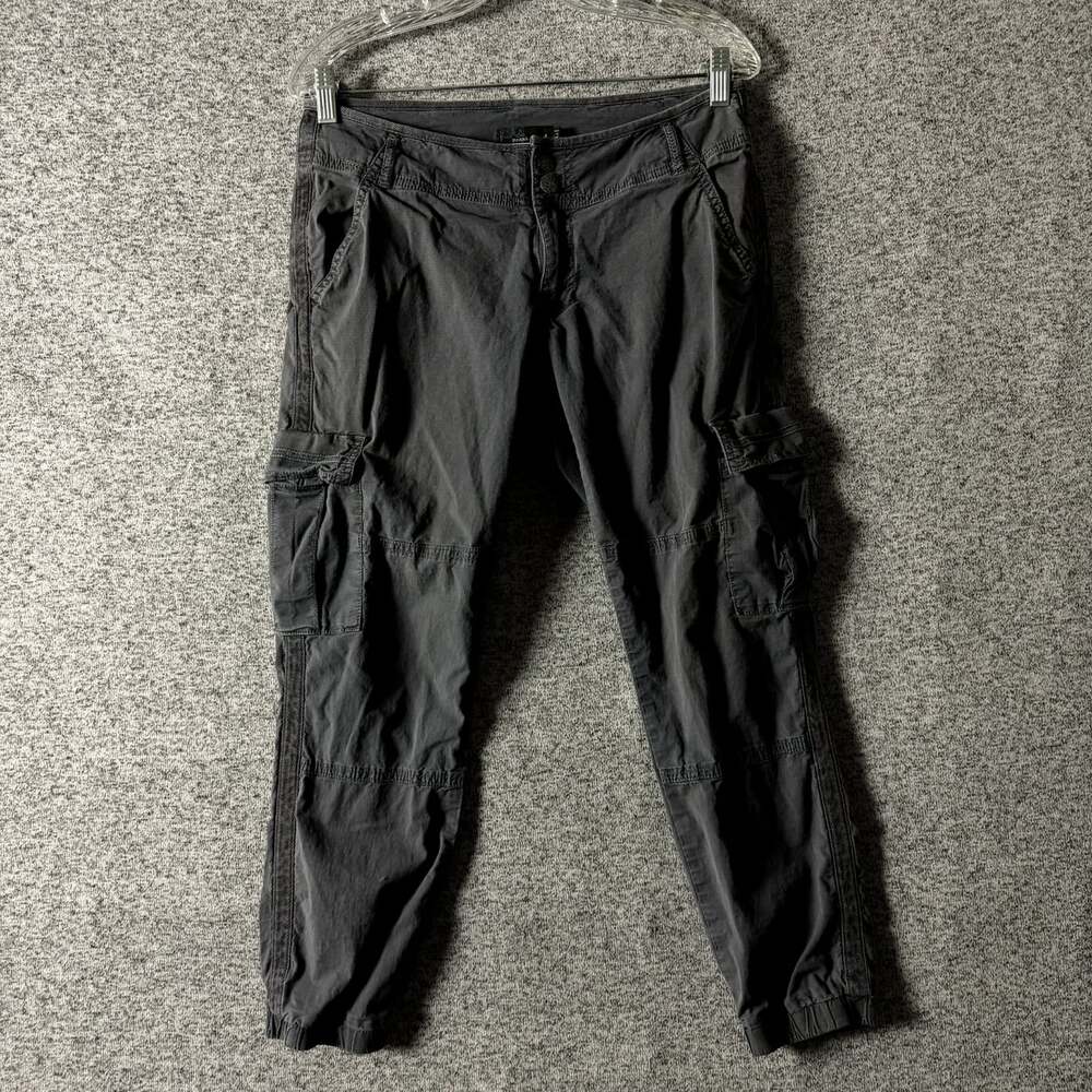 Prana Women’s Size 4 Solid Gray Cotton Skinny Leg Cargo Pants